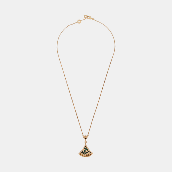 DIVAS' DREAM 18k Rose Gold Green Necklace