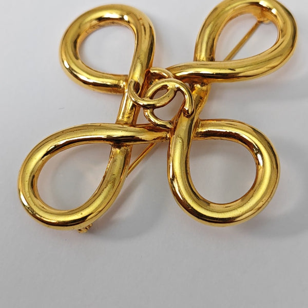 Metal Gold Brooch
