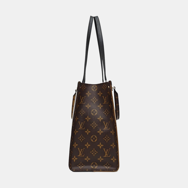ONTHEGO MM Monogram Coated Canvas Brown