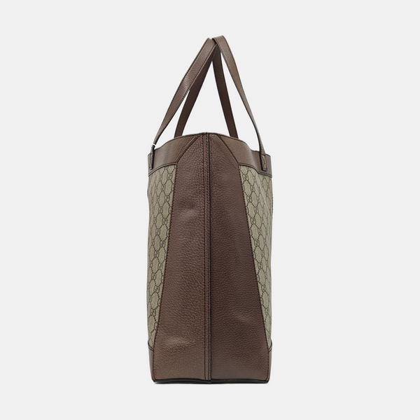 Ophidia Medium Monogram Coated Canvas Beige