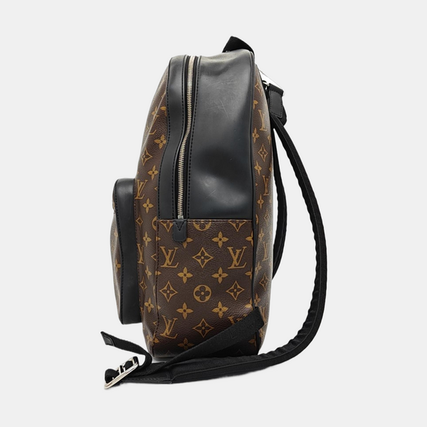JOSH Monogram Coated Canvas Brown
