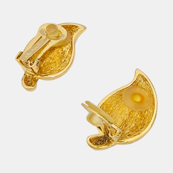 Metal Gold Clip On Earrings