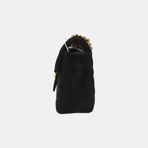 GG Marmont Medium Quilted Velvet Black