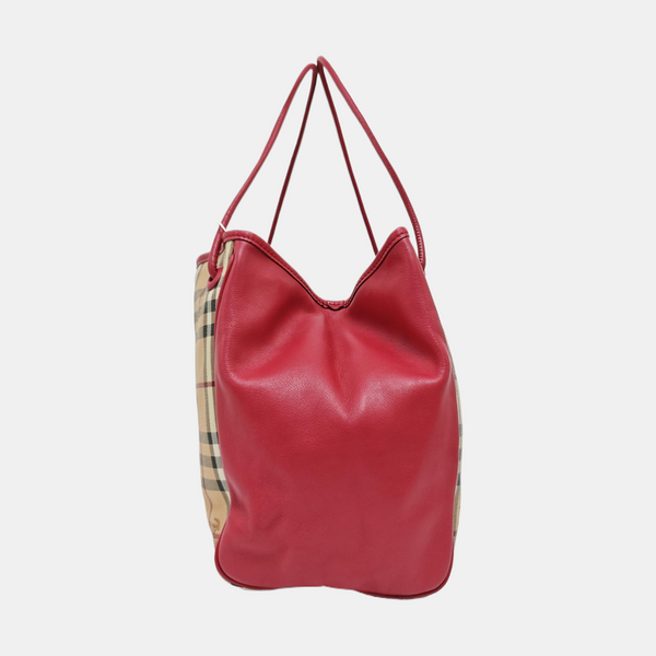 Coated Canvas Tote Bag Beige
