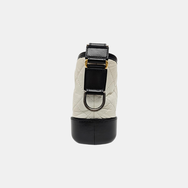 GABRIELLE Small Quilted Calfskin White
