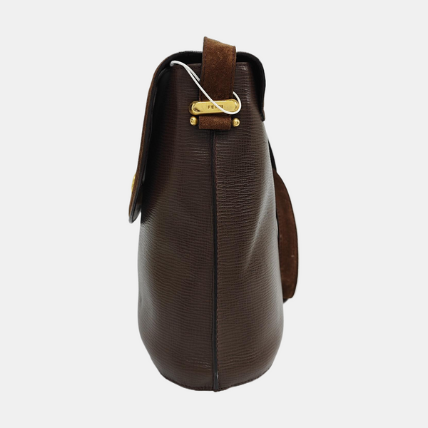 Calfskin Shoulder Bag Brown