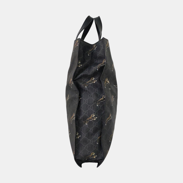 GG Supreme Monogram Coated Canvas Black