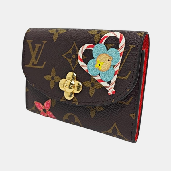 ROSALIE Monogram Coated Canvas Brown Card Holder