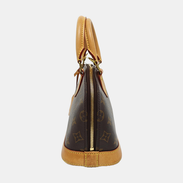 ALMA BB Monogram Coated Canvas Brown