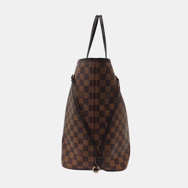 NEVERFULL GM Damier Ebene Coated Canvas Brown