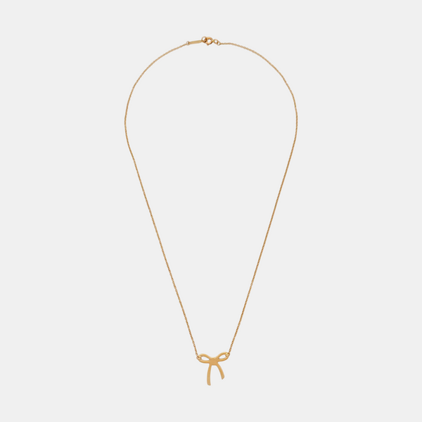 Tiffany Bow 18k Gold Rose Gold Necklace