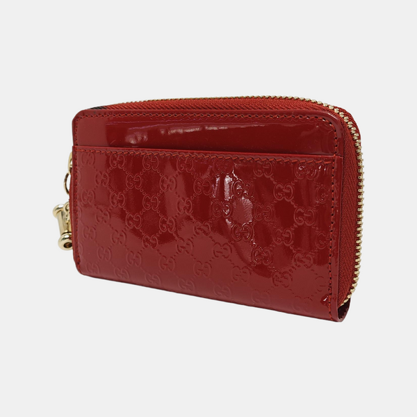 Monogram Patent Leather Coin Purse Red