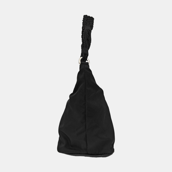 Nylon Top Handle Bag Black
