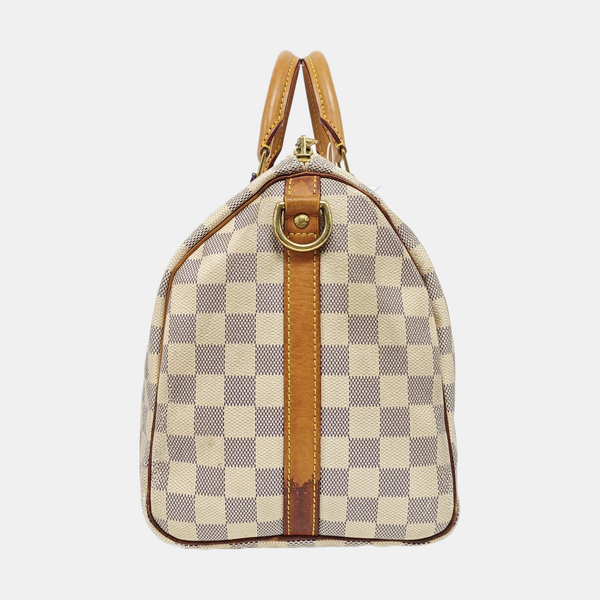 SPEEDY 30 Monogram Coated Canvas White