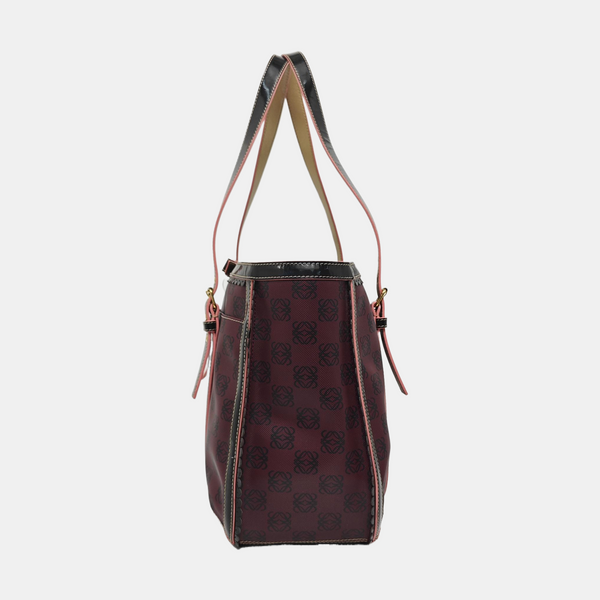 Coated Canvas Tote Bag Red