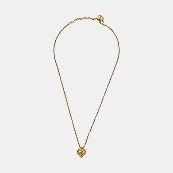 Dior Oblique Metal Gold Necklace