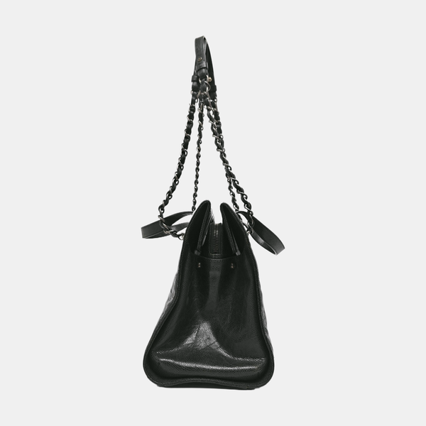 Quilted Grained Calfskin Shoulder Bag Green