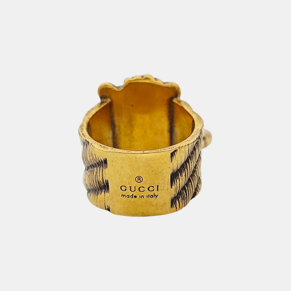 Lion Head Metal Gold Ring EU 52