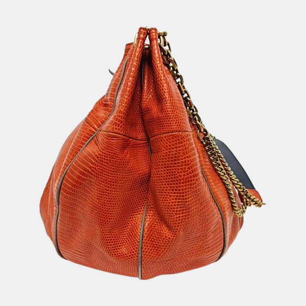 Calfskin Shoulder Bag Orange