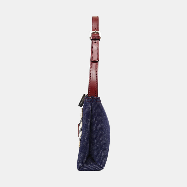 Denim Top Handle Bag Blue