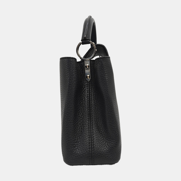 Authenticated pre-owned CAPUCINES BB Calfskin Black - Shoulder Bag at Looply