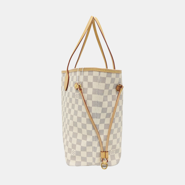 NEVERFULL MM Damier Azur Coated Canvas Beige