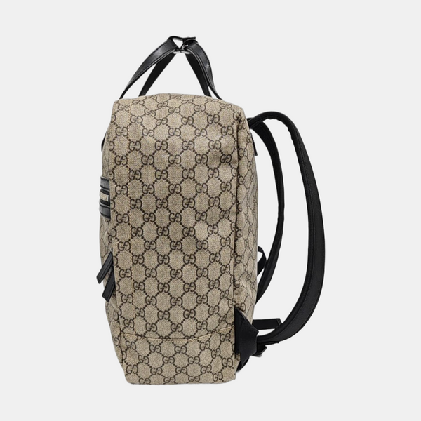 Monogram Coated Canvas Backpack Brown