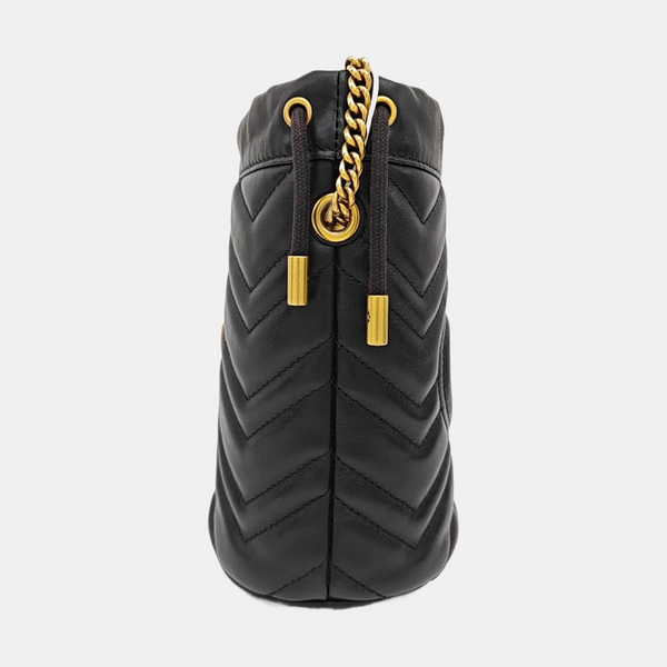 GG Marmont Mini Quilted Calfskin Black