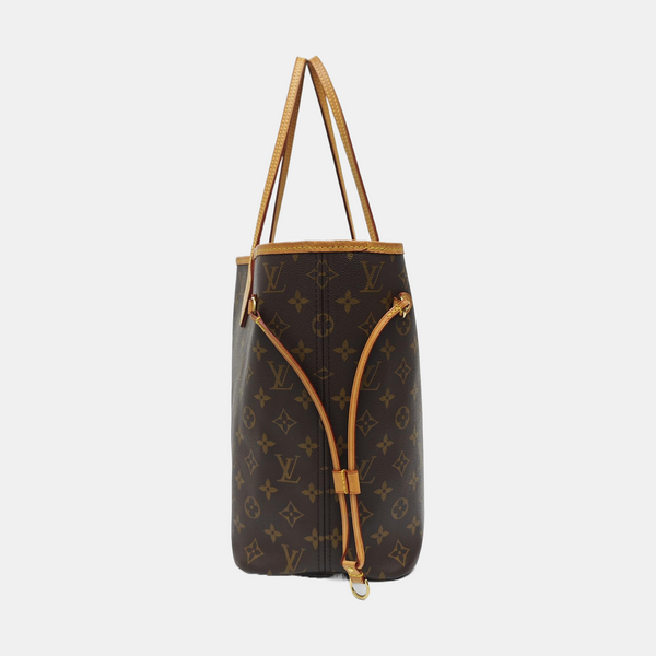 NEVERFULL MM Monogram Coated Canvas Brown