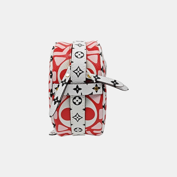 BOITE CHAPEAU PM Coated Canvas Red