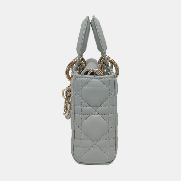 Lady D-Joy Small Cannage Lambskin Blue