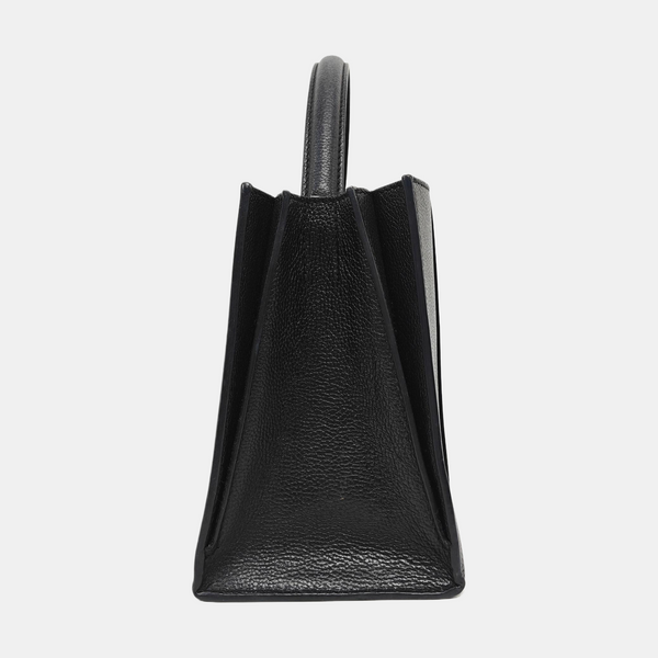 Hourglass East West Tote Small Calfskin Black