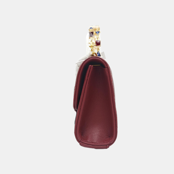 KELLY Mini Quilted Lambskin Red