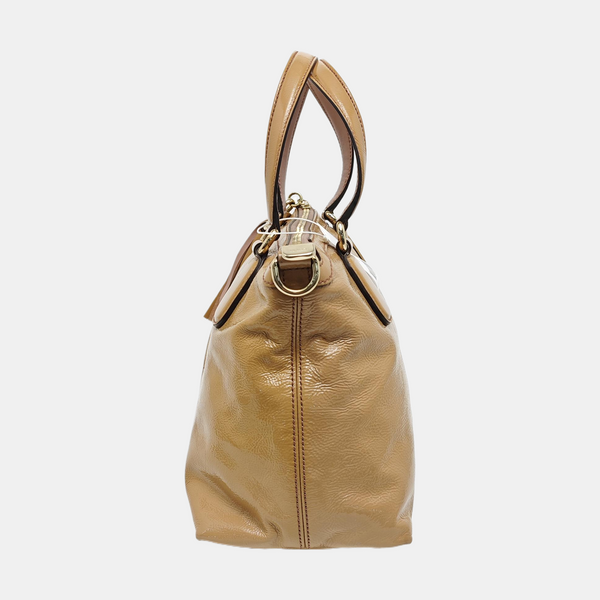 Authenticated pre-owned Soho Small Patent Leather Beige - Tote Bag at Looply