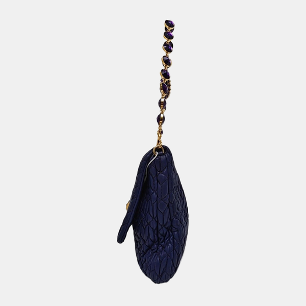 Crystal Quilted Lambskin Purple