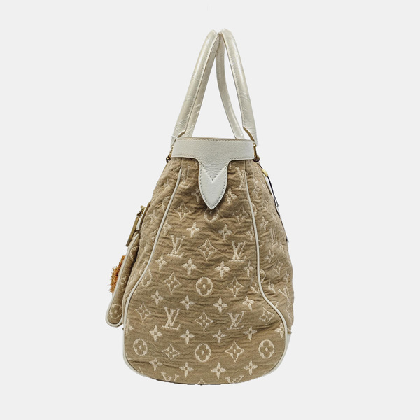 SABBIA BESACE GM Monogram Canvas Beige