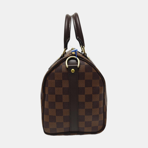 SPEEDY 25 Damier Ebene Coated Canvas Brown