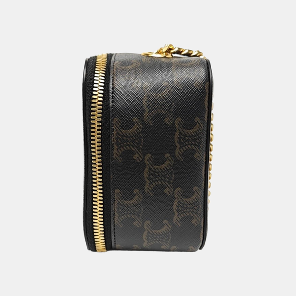 Authenticated pre-owned TRIOMPHE Quilted Coated Canvas Black - Shoulder Bag at Looply