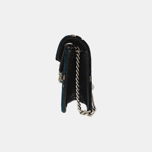 Dionysus Super Mini Monogram Velvet Blue