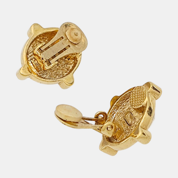 Metal Gold Clip On Earrings
