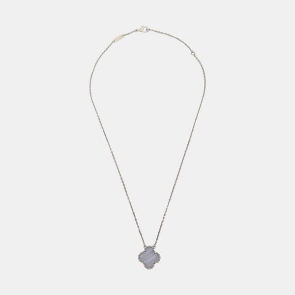 Vintage Alhambra 18k White Gold Purple Necklace