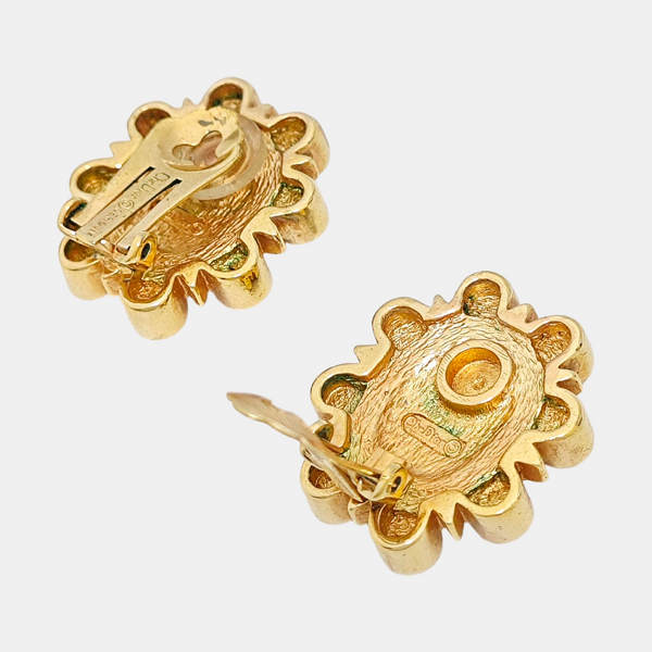 Metal Gold Clip On Earrings