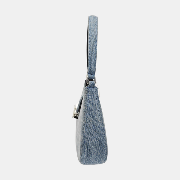 Denim Top Handle Bag Blue
