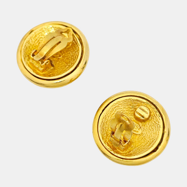 Metal Gold Clip On Earrings