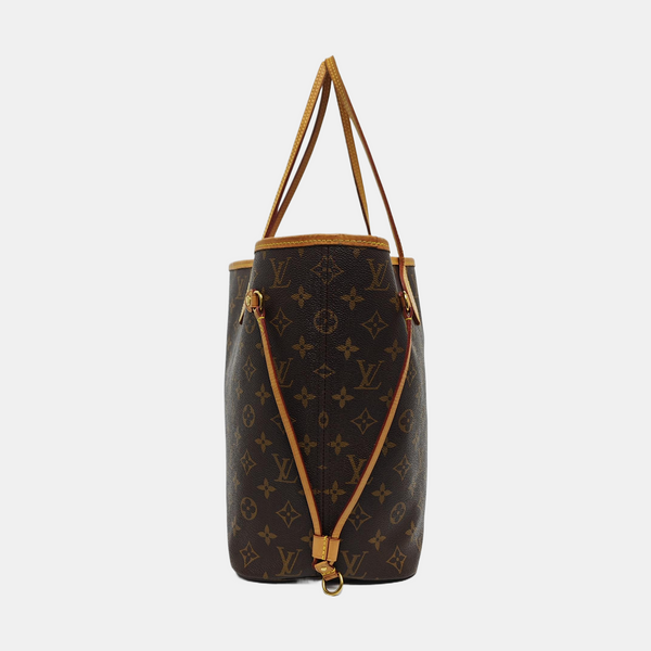 NEVERFULL MM Monogram Coated Canvas Brown