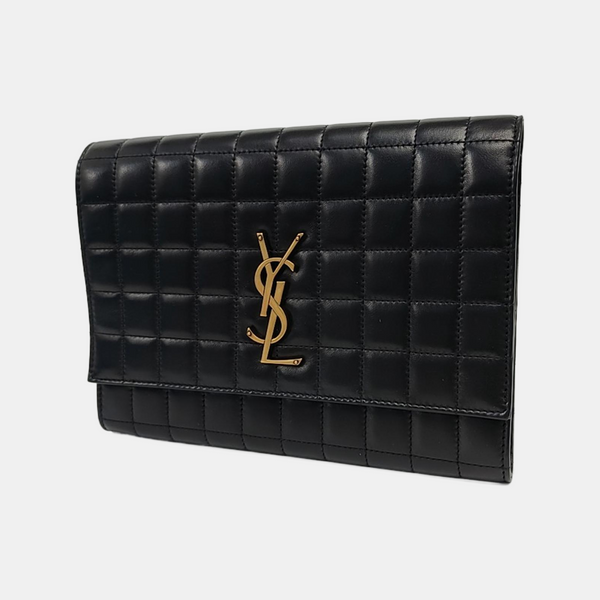 Quilted Lambskin Clutch Black