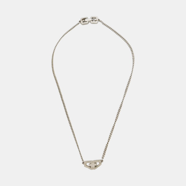 G Cube Metal Silver Necklace