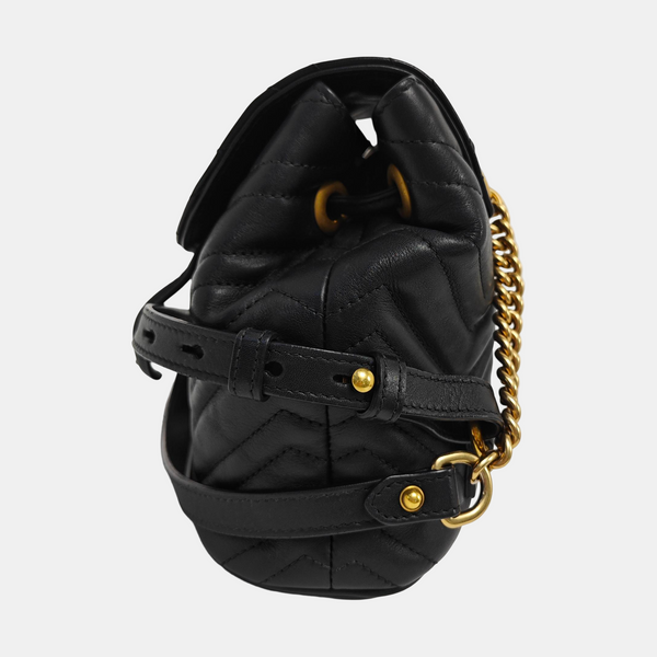 GG Marmont Super Mini Quilted Calfskin Black