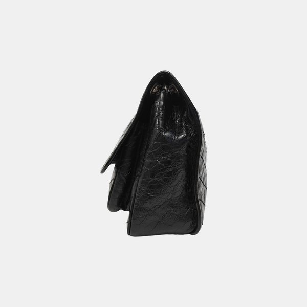 NIKI Medium Chevron Calfskin Black