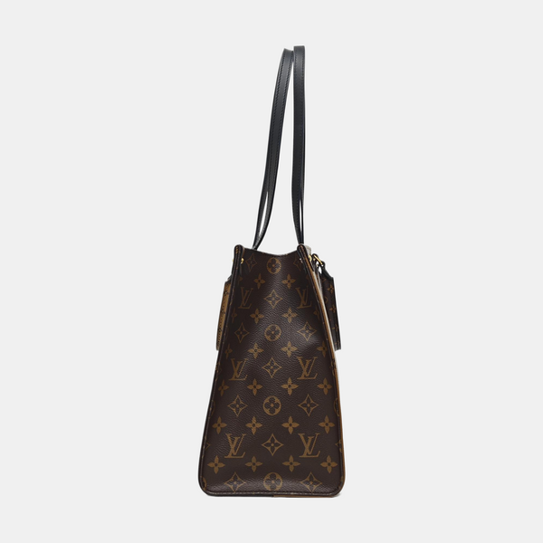 ONTHEGO MM Monogram Coated Canvas Brown